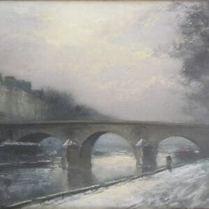 P.-J. Pelletier, Paris, le pont Marie l’hiver (XIXe)