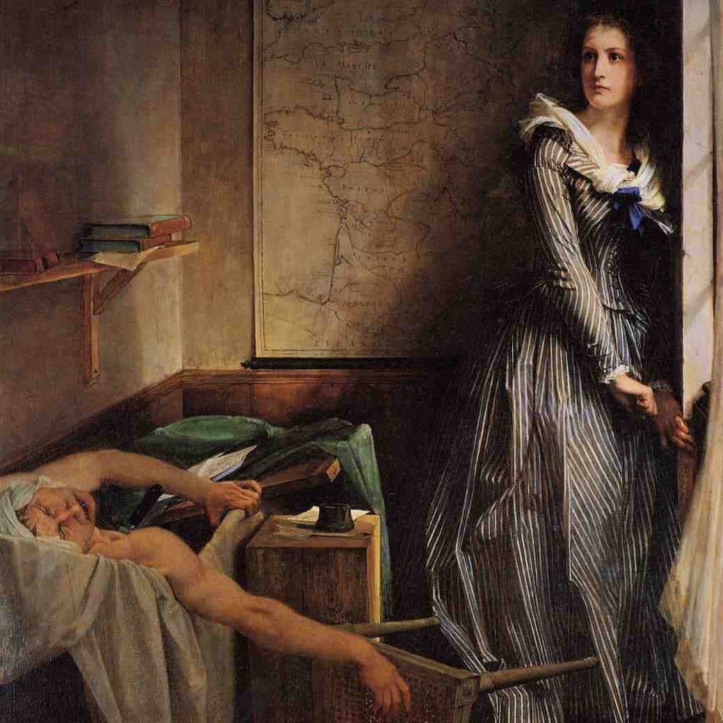 Paul Baudry - Charlotte Corday, L'Assassinat de Marat (vers 1860)