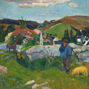 Paul Gauguin - Le gardien de porcs, Bretagne (1888)