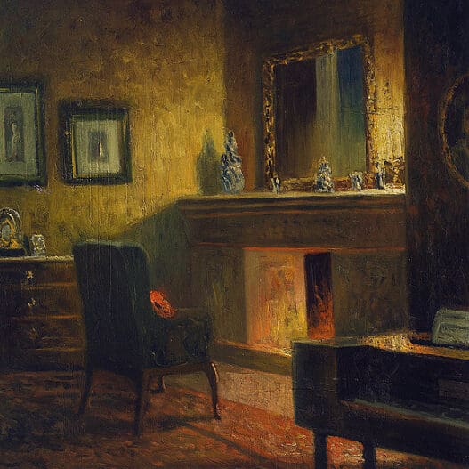 Paul Gehrmann - Salon berlinois avec cheminée (1923)