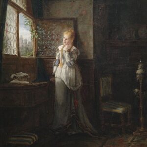 Paul Wichmann - Jeune fille à la fenêtre (1872)