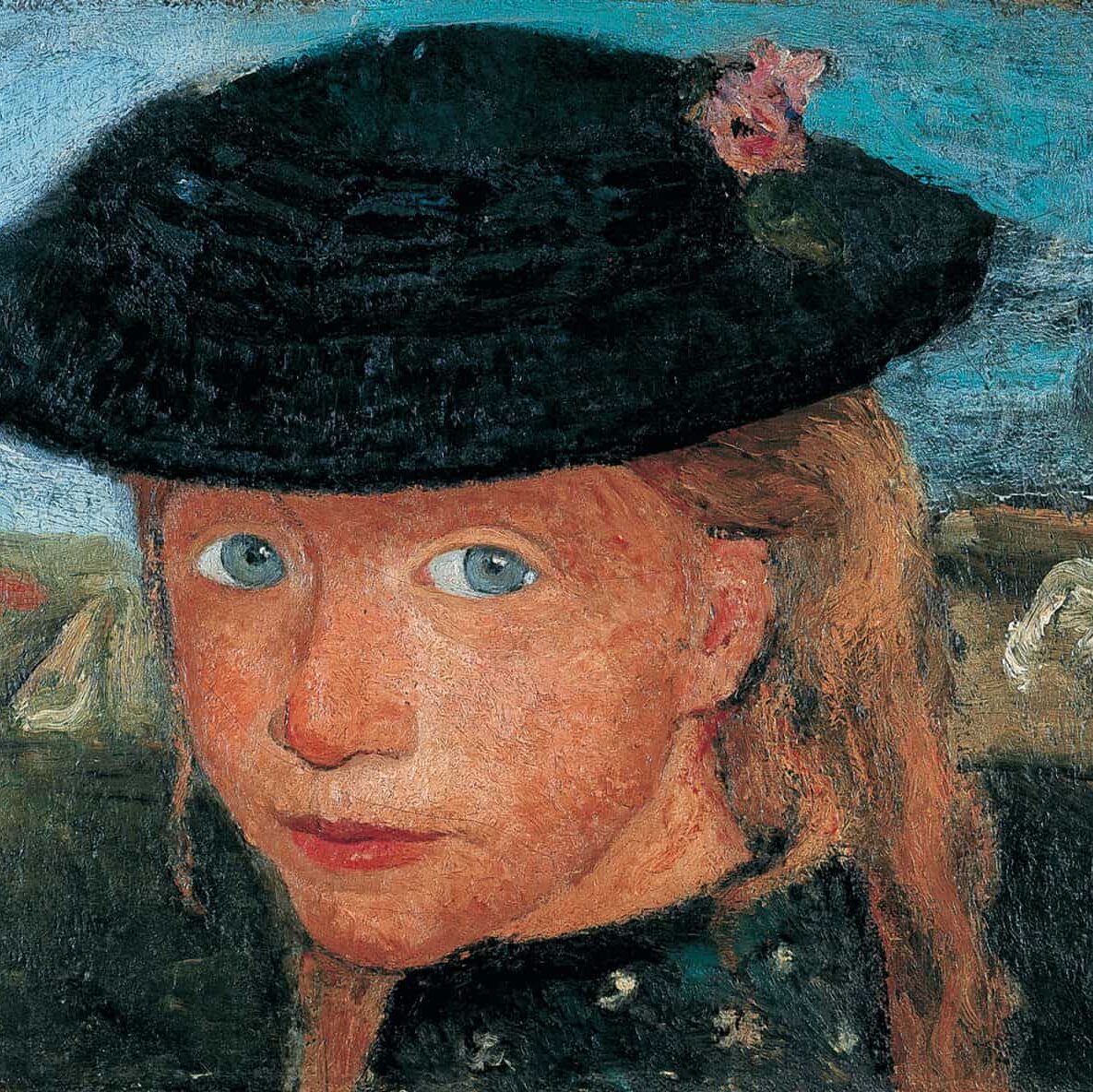 Paula Modersohn-Becker - Tête d’une jeune fille blonde coiffée d’un chapeau de paille (vers 1904)