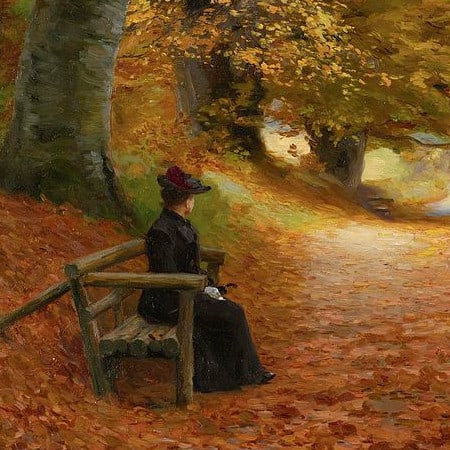 H. A. Brendekilde, Chemin boisé en automne (1902)