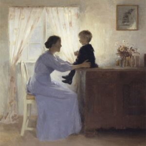 Peter Vilhelm Ilsted - Une mère et son enfant dans un intérieur (1898)