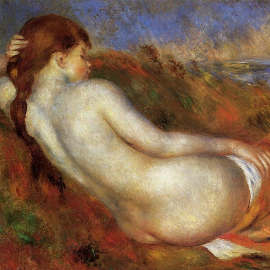 Pierre-Auguste Renoir - Jeune femme nue inclinée (1883)