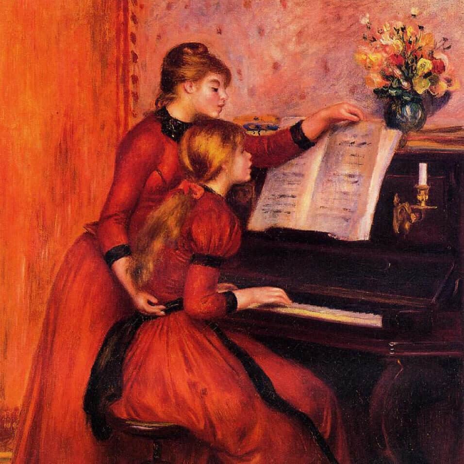 Pierre-Auguste Renoir - La Leçon de piano (vers 1889)