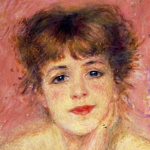 Pierre-Auguste Renoir - La Rêverie - Portrait de l'actrice Jeanne Samary (1877), Détail