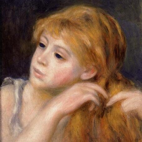 Pierre-Auguste Renoir - Jeune femme se peignant les cheveux (1890)