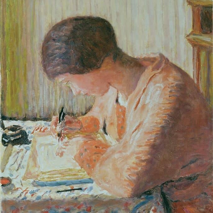 Pierre Bonnard - Femme écrivant (vers 1900)