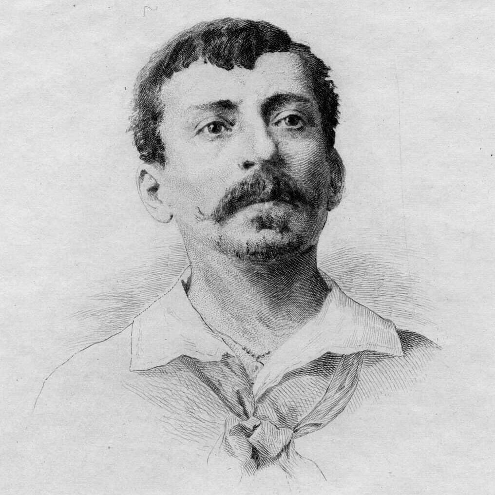 Pierre Loti - portrait gravé par Eugène-Michel-Joseph Abot