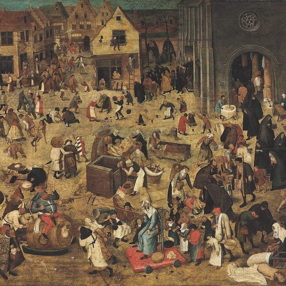 Pieter Brueghel le Jeune, La Lutte entre Carnaval et Carême (XVIIe)