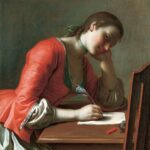 Pietro Antonio Rotari - Jeune femme écrivant une lettre d'amour (1755)