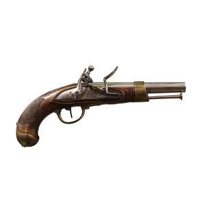Pistolet modèle An XIII, produit entre 1804 et 1815 dans la Manufacture Impériale de Saint Étienne et exposé dans le musée militaire de Morges