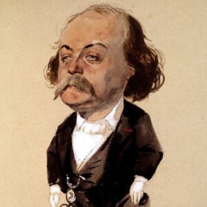 Portrait-charge de Gustave Flaubert par Eugène Giraud, en 1868