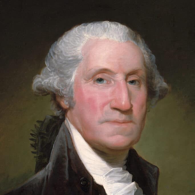 Portrait de George Washington par Gilbert Stuart en 1795 (Metropolitan Museum of Art)
