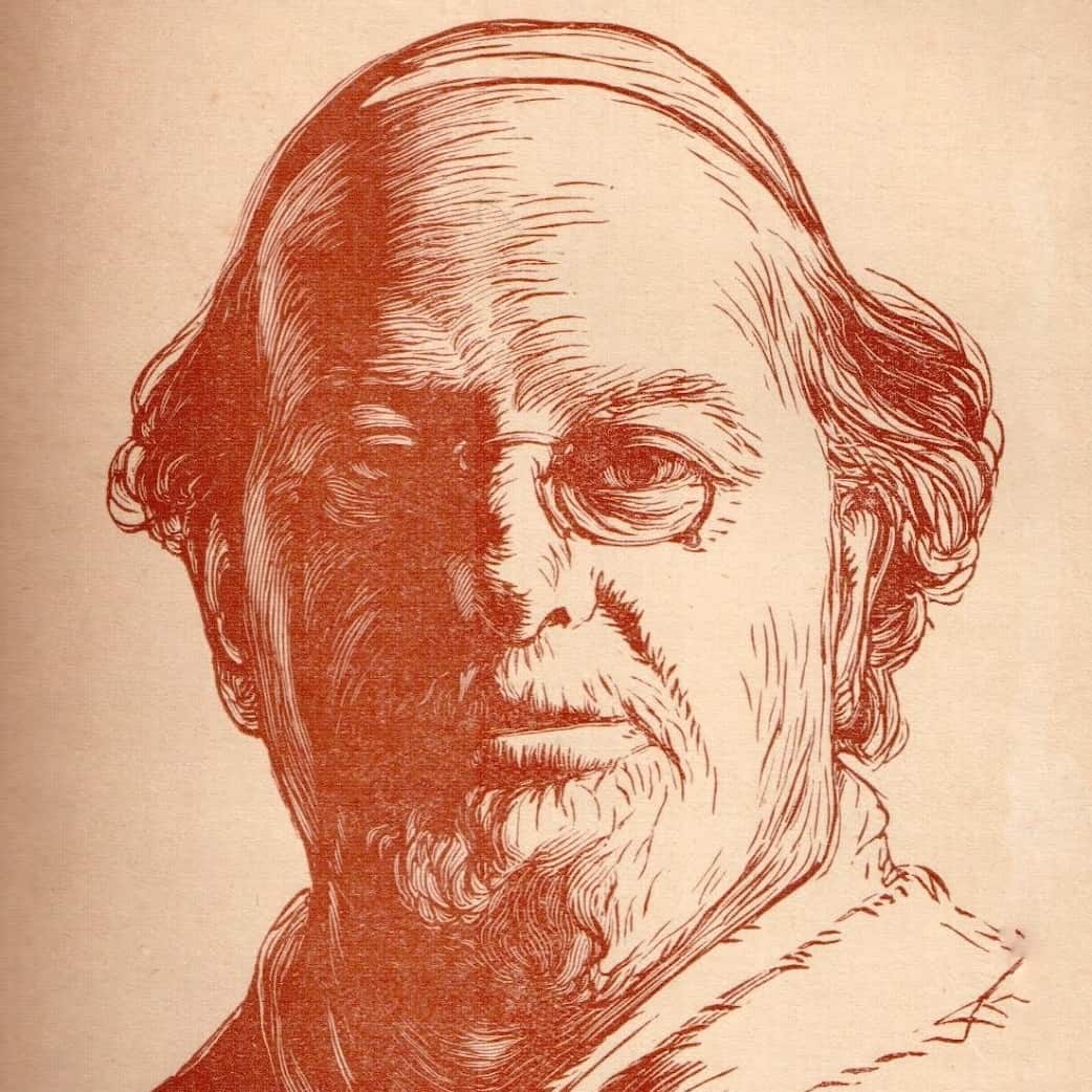 Portrait de Rémy de Gourmont - par Pierre-Eugène Vibert, gravure