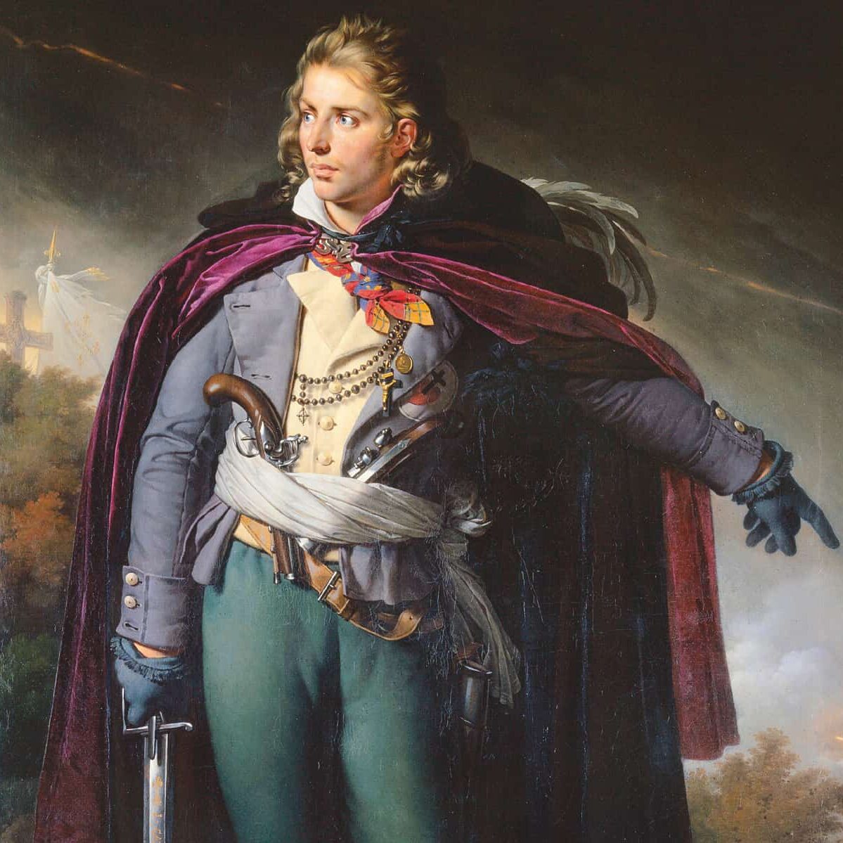 Portrait en pied du Jacques Cathelineau, général vendéen par Anne-Louis Girodet de Roucy-Trioson (1824)