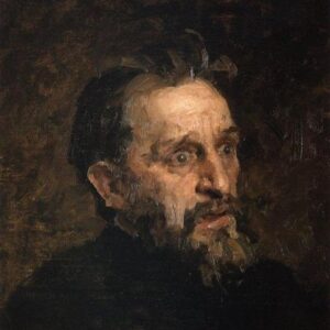 Portrait of I. Repin (study), by Grigoriy Myasoyedov, 1883