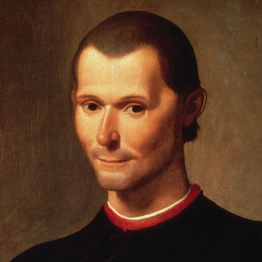 Détail d'un portrait posthume de Nicolas Machiavel, par Santi di Tito (entre 1550 et 1600), Palazzo Vecchio, Florence