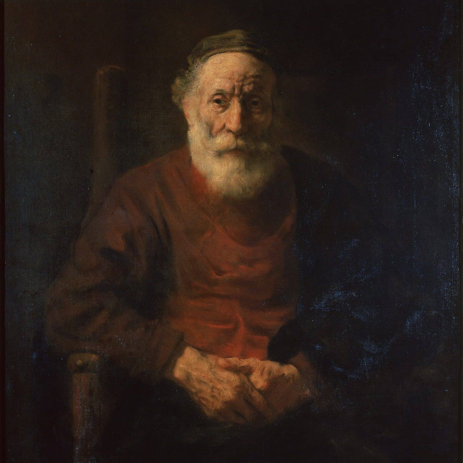 Rembrandt - Portrait d'un vieil homme en rouge (vers 1652-1654)