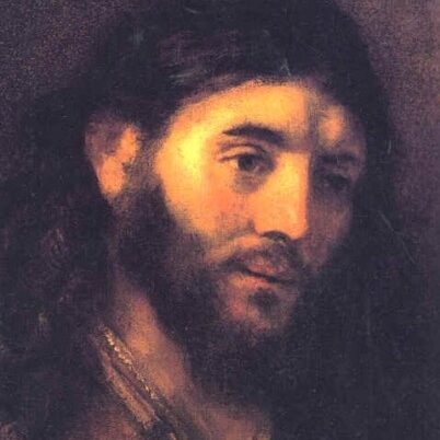 Rembrandt - Tête du Christ (années 1650), portrait de Jésus