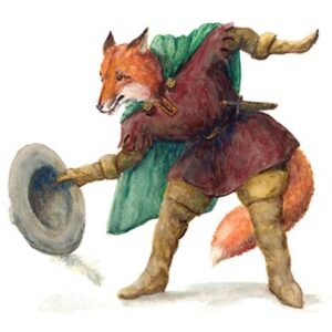 Renart le renard, illustration de Fedor Flinzer pour une édition du Roman de Renart destinée à la jeunesse, vers 1900