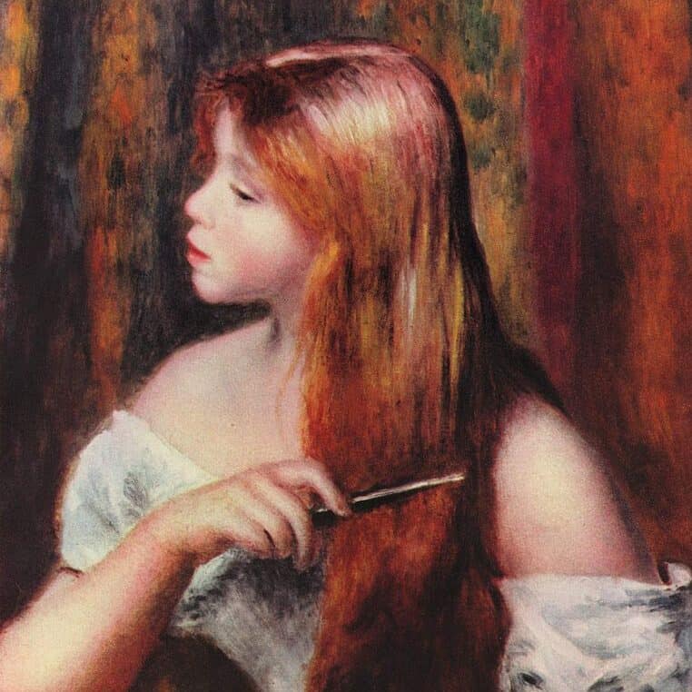 Renoir - Jeune fille peignant ses cheveux (1894)