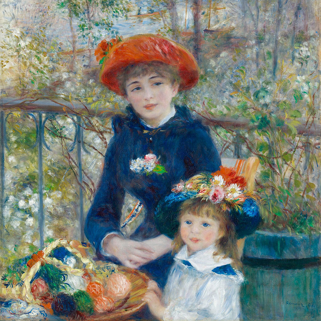 Pierre-Auguste Renoir - Sur la terrasse (Deux soeurs), 1881
