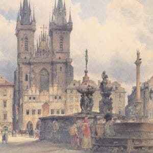 Rudolf von Alt - La place de la vieille église à Prague (1843)