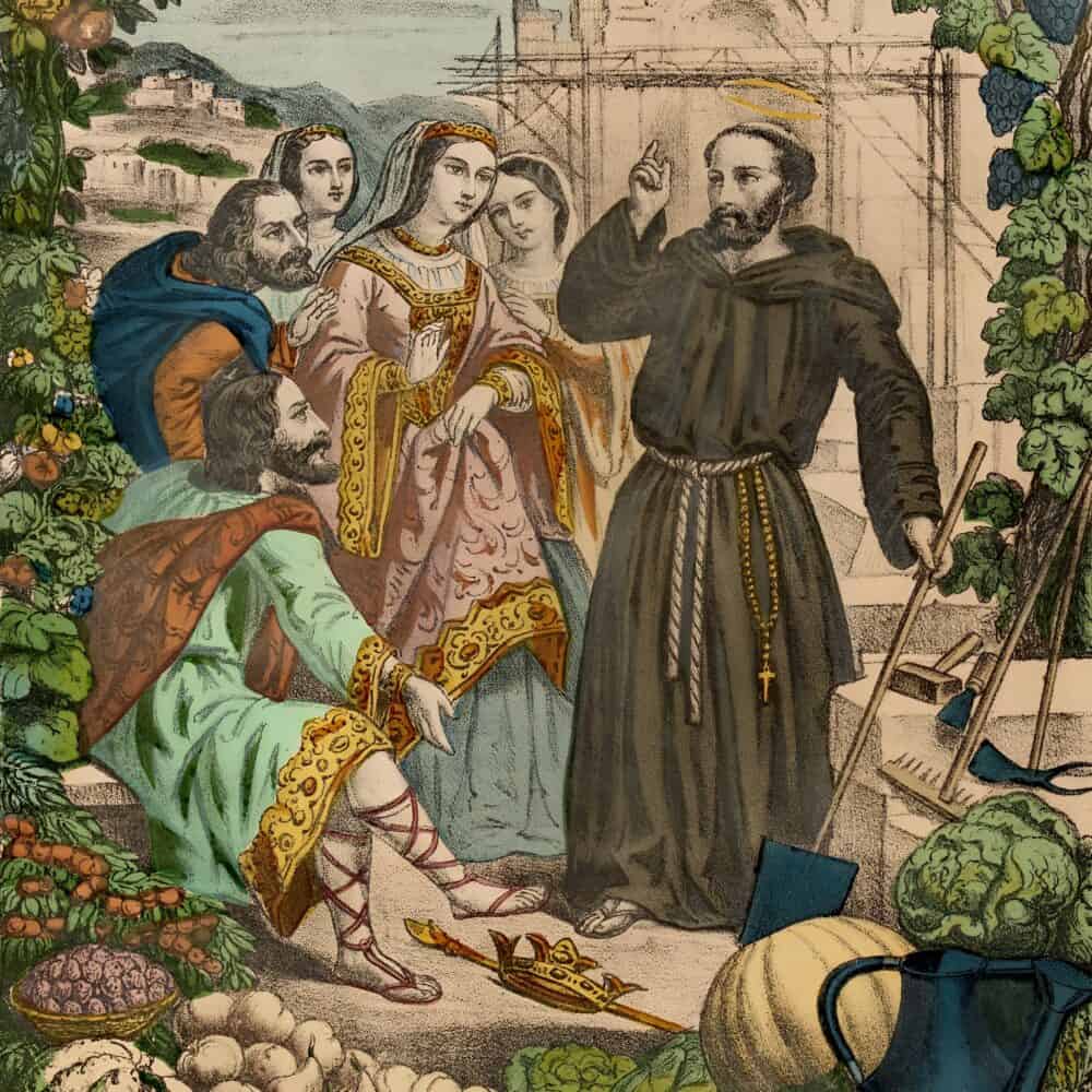 Saint Fiacre patron de MM. les jardiniers, pépiniéristes et horticulteurs (éd. Delamare, 1864)