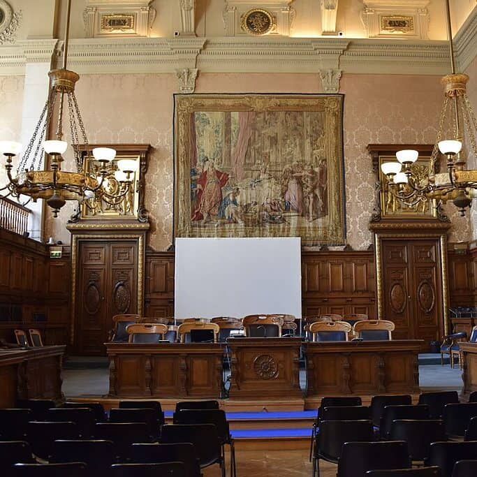 Salle d'audience de la première chambre de la cour d'appel de Paris