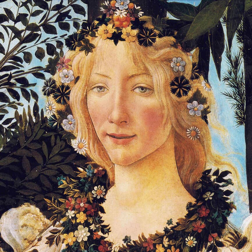 Sandro Botticelli - Le Printemps (1478-1482), détail : Flora