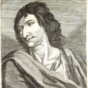 Portrait de Cyrano dessiné et gravé par Antoine-Léonor Houdin d'après un tableau aujourd'hui disparu de Zacharie Heince