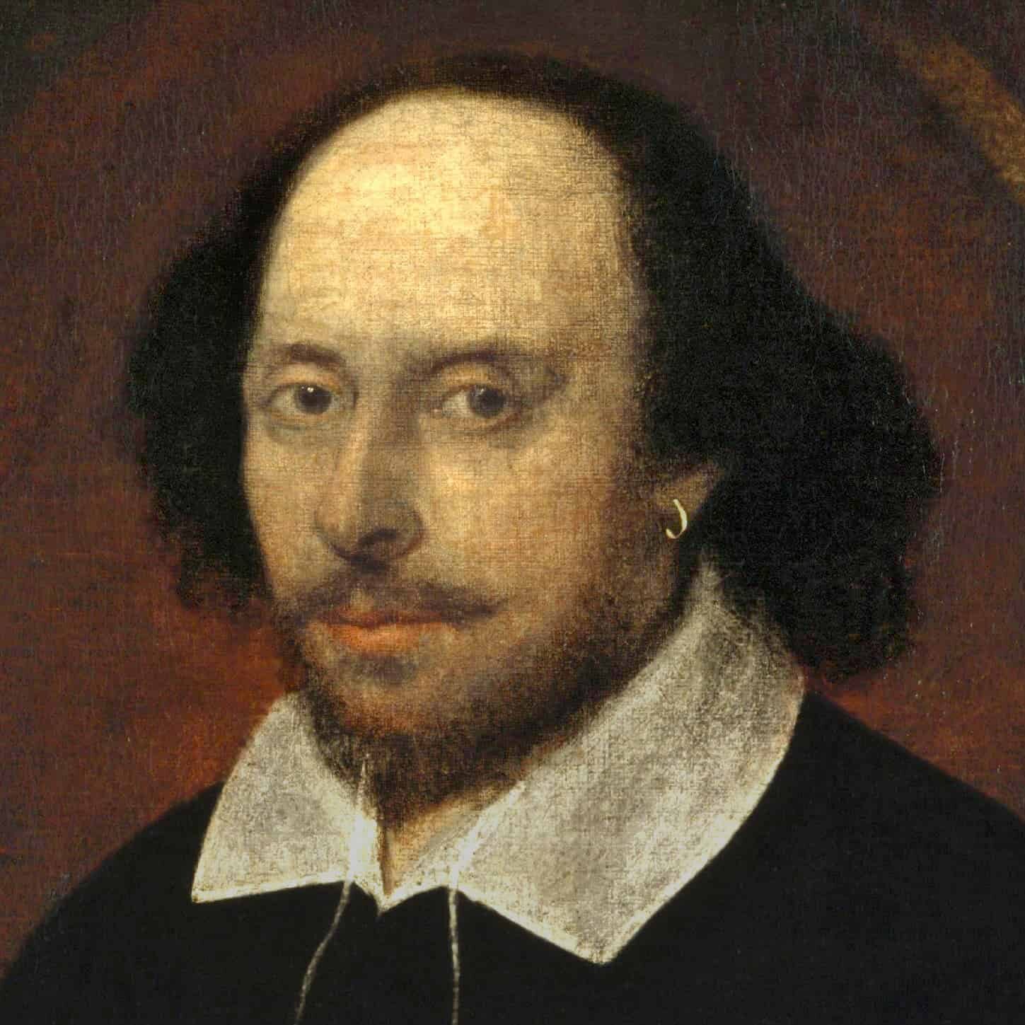 Shakespeare, portrait Chandos (1610) - l'un des rares portraits de Shakespeare considéré comme authentique