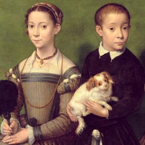 Sofonisba Anguissola - Trois enfants avec un chien (vers 1570-1590), Détail