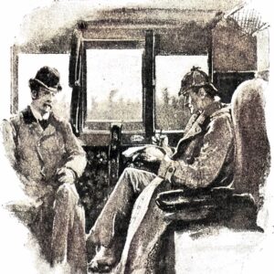 Sidney Paget, Watson et Holmes dans le train pour la vallée de Boscombe (1891, The Strand)