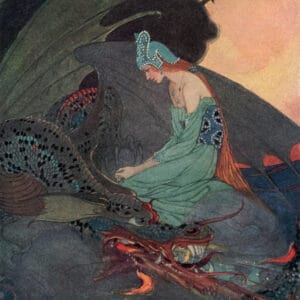 Elenore Abbott, La Princesse et le Dragon (1920) - illustration du conte Les Deux Frères, des Frères Grimm