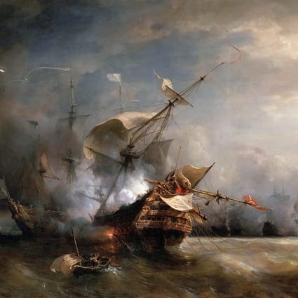 Combat naval au large du cap Lizard en Cornouailles Théodore Gudin 1802-1880