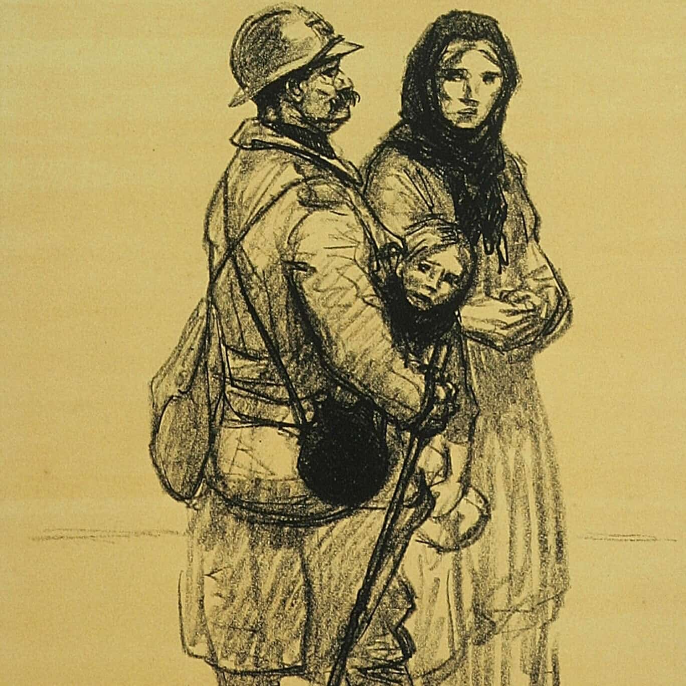 Théophile-Alexandre Steinlen, Un poilu à Pétain - Croquis de guerre (1916)