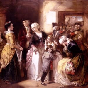 Thomas Falcon Marshall - L'arrestation de Louis XVI et de sa famille chez le régisseur des passeports, à Varennes en juin 1791 (1854)