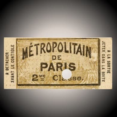 Tickets de métro parisien 1900