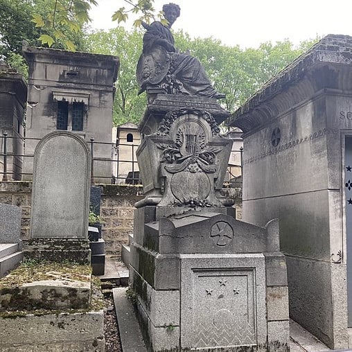 Tombe de Théophile Gautier au cimetière Montmartre, photographie de Thomon
