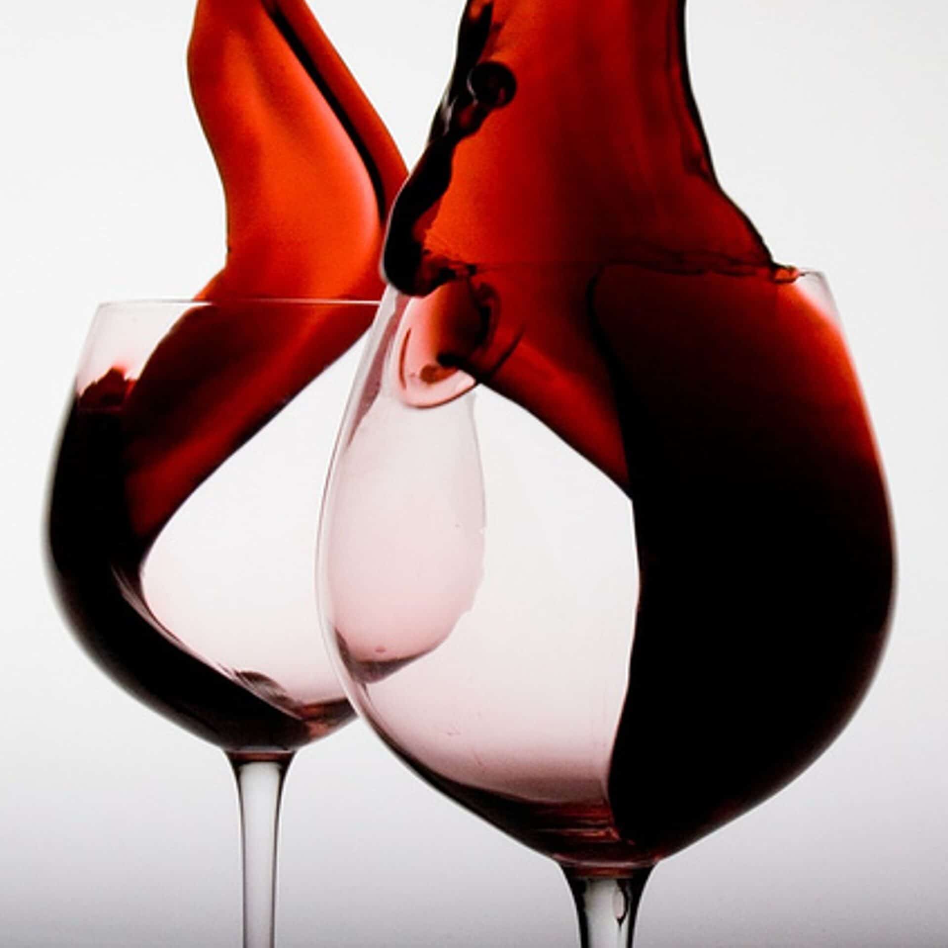 Verres de vin rouge