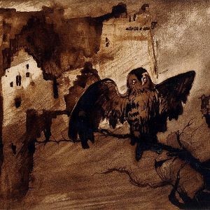 Victor Hugo, Chat-huant dans les ruines de Vianden (1865)