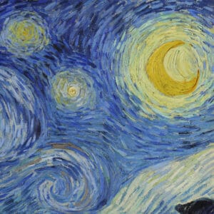 Vincent Van Gogh - La Nuit étoilée (1889), Détail
