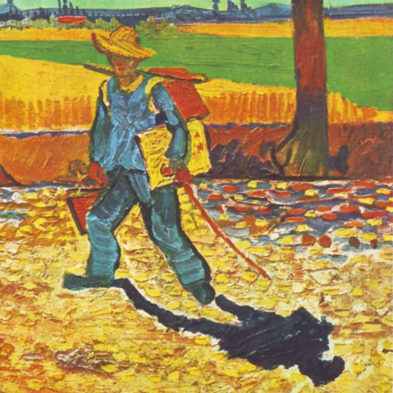 Vincent Van Gogh - Le peintre sur le chemin du travail, Homme avec ombre (1888)