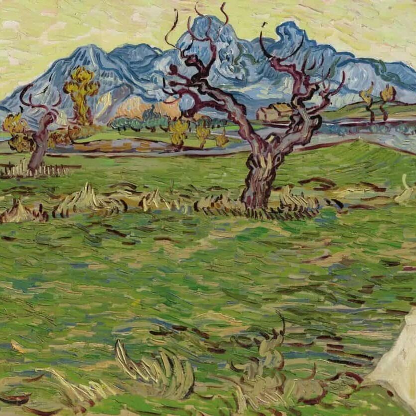 Vincent van Gogh - Champs près des Alpilles (novembre 1889)