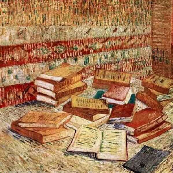 Vincent van Gogh - Nature morte aux livres (détail, 1887)