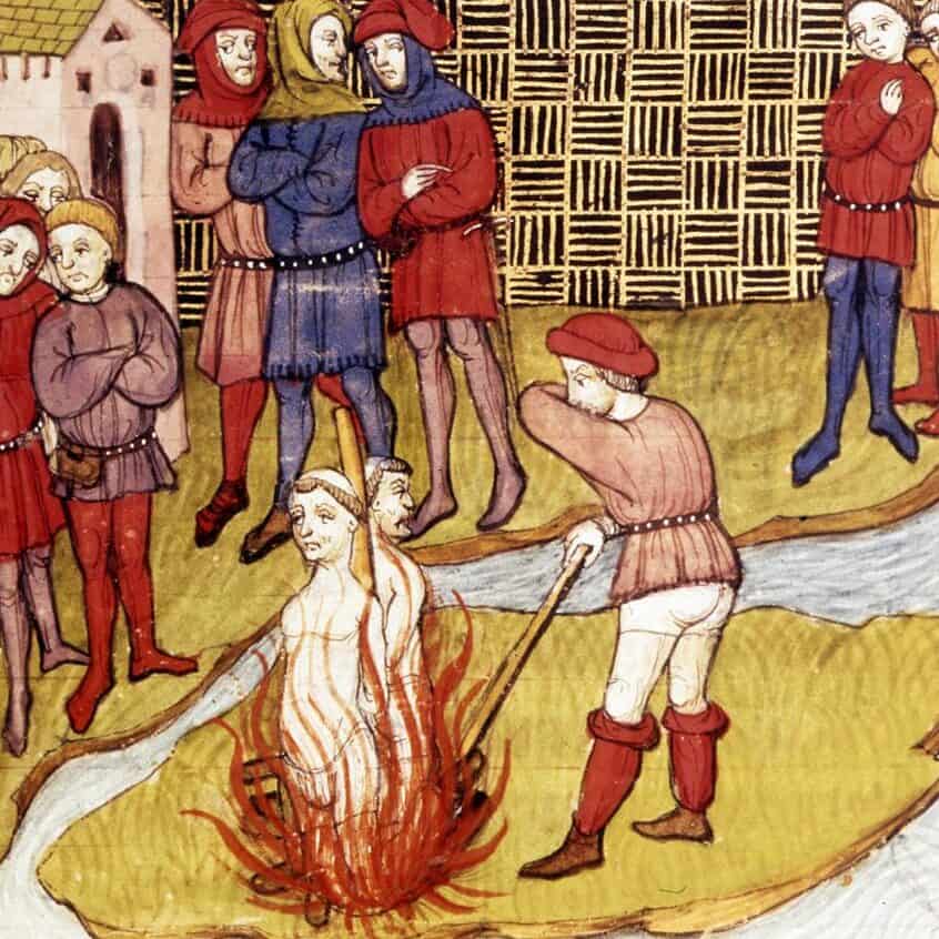 Virgil Master - L'incinération du Grand Maître des Templiers et d'un autre Templier (après 1380)