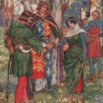 Walter Crane, The King joins the hands of Robin Hood and Maid Marian